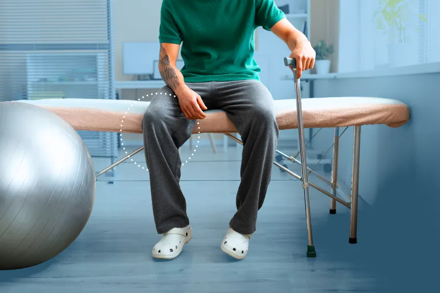 Man sitting in doctors office